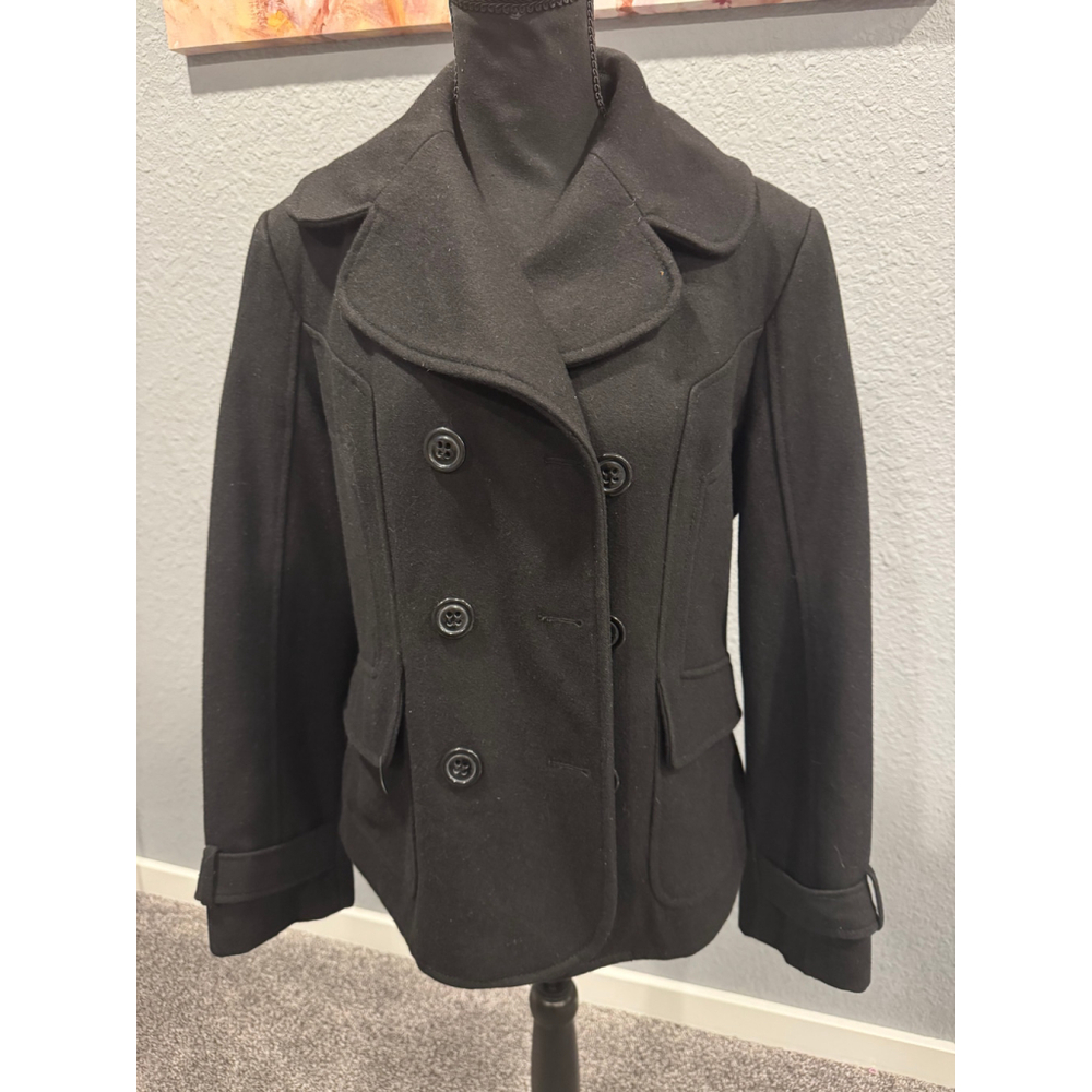 GUESS Women's Double-Breasted Peacoat Jacket | Size L